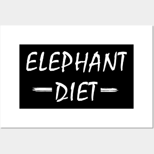 Elephant diet Posters and Art